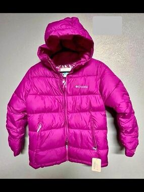 Columbia Hooded Puffer Jacket - Fuchsia Pink